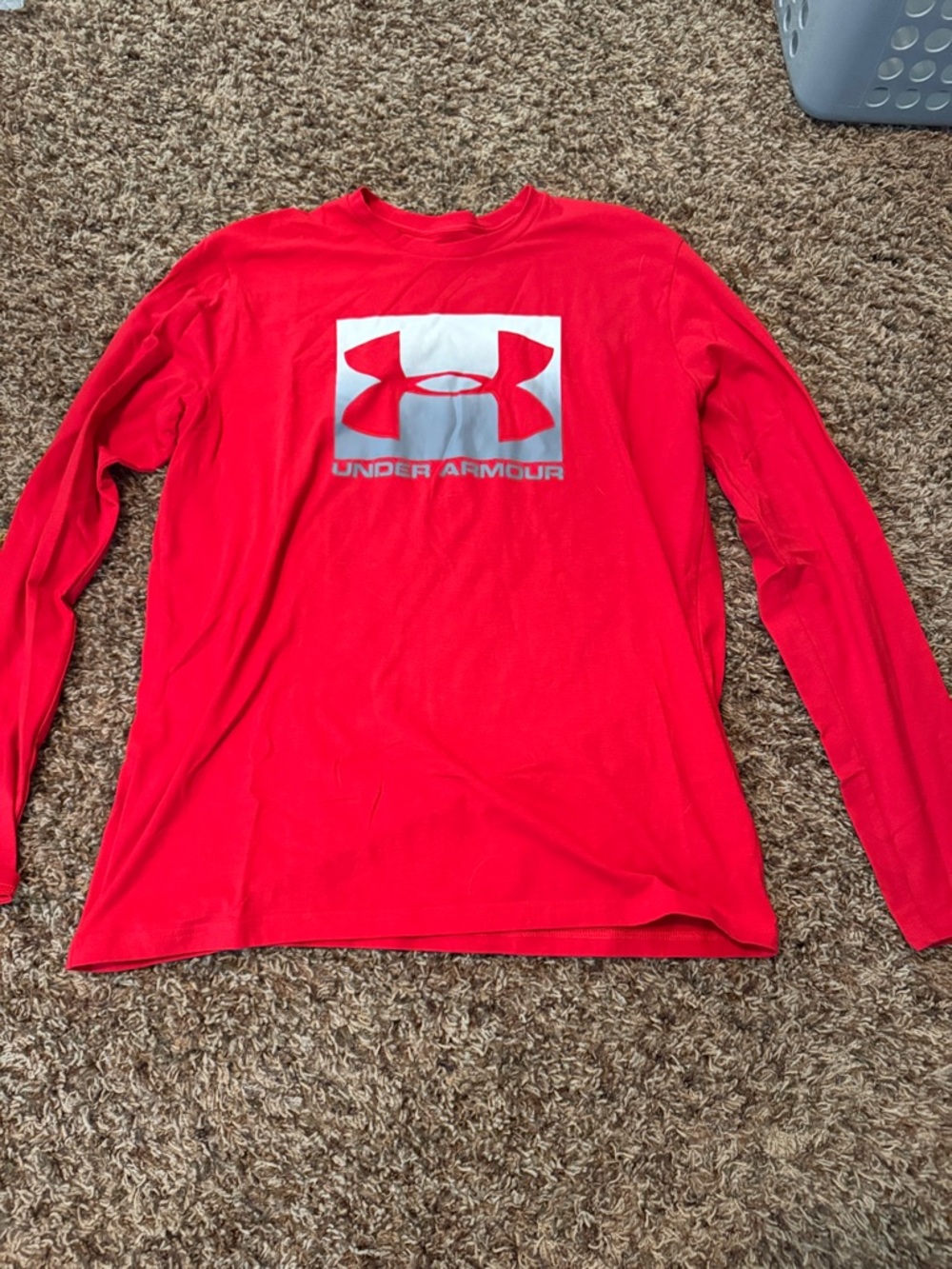Under Armour Red Long-Sleeve Logo Performance Tee